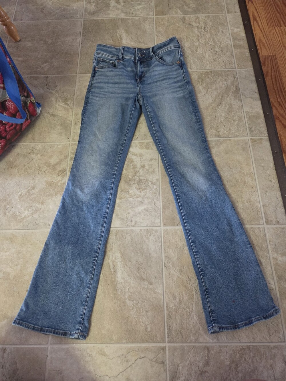 American Eagle Outfitters Light Blue Mid rise Boot Cut Flared Jeans